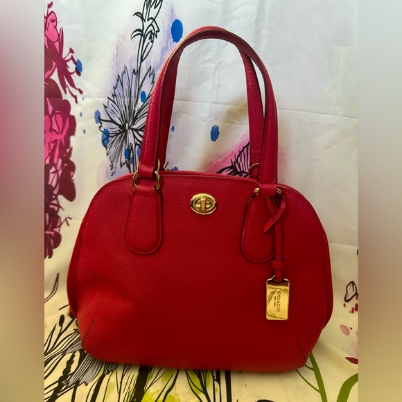 Coach Handbags - COACH Prince Fuchsia Pink Leather Small Women’s Bag